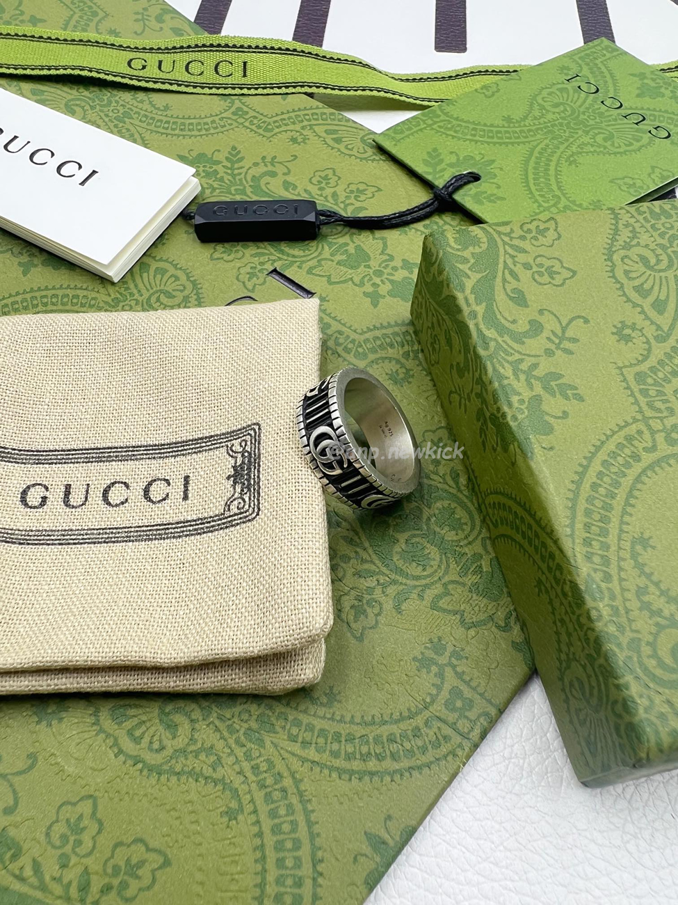 Gucci With Double G Ring Silver In 925 Sterling Silver (2) - www.newkick.vip